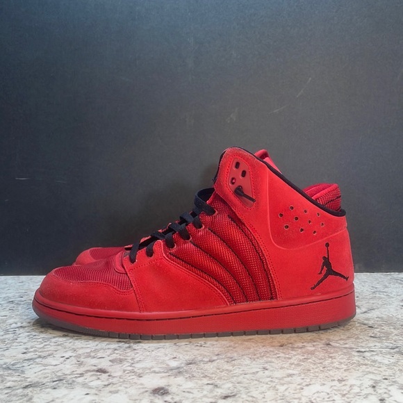 Jordan Other - Jordan 1 Flight 4 Premium Red Suede Shoes Mens Size 13.